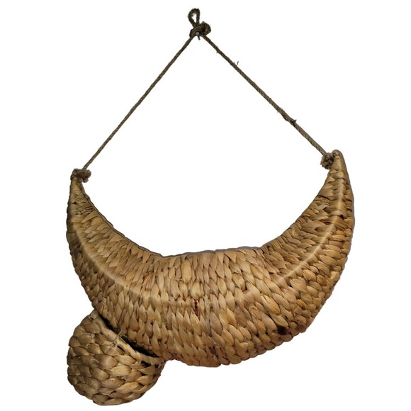 Hanging Smiling Sloth Planter Rattan Hanging Medium Succulent Plant Basket BoHo - Picture 8 of 12